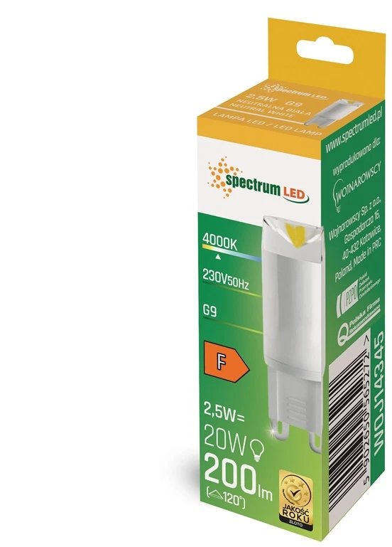 Spectrum LEMPUTĖ LED G9 2.5W 840 200LM 100