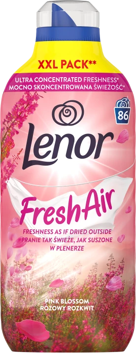 Audinių minkštiklis Lenor Rožinė Blossom 1,204 l (86 skalbimai)