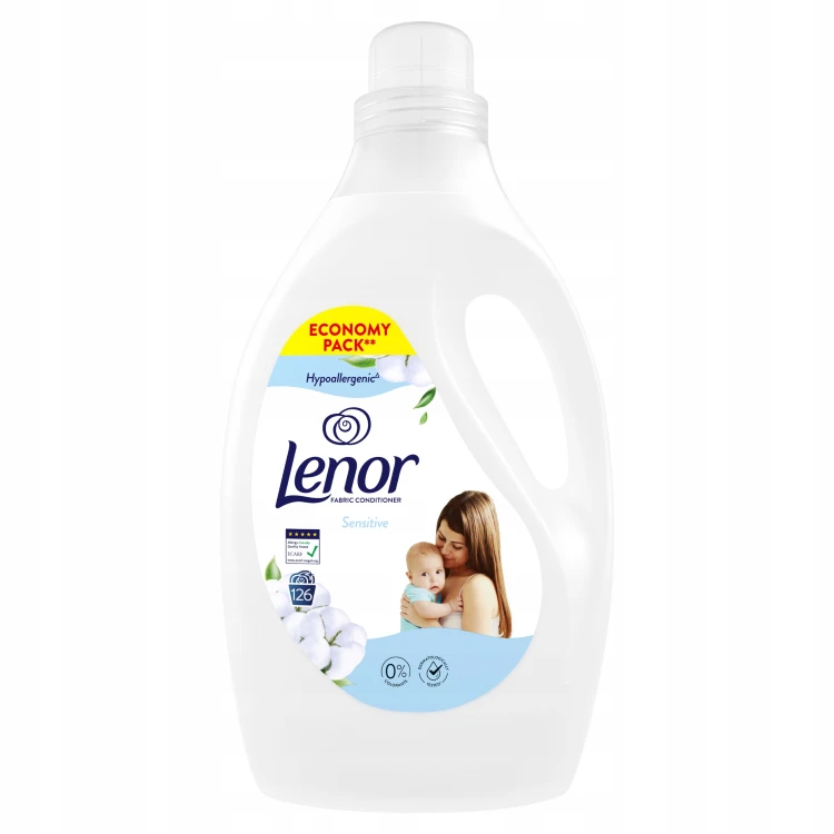 LENOR Audinių Minkštiklis Sensitive Cotton Fresh 2.65 Ll (126 Skalbimai)
