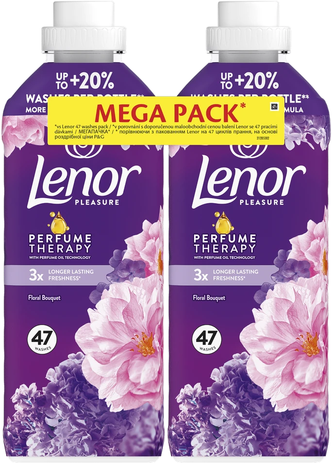 LENOR Audinių minkštiklis "Floral Bouquet" 2x987 ml (94 Skalbimai)