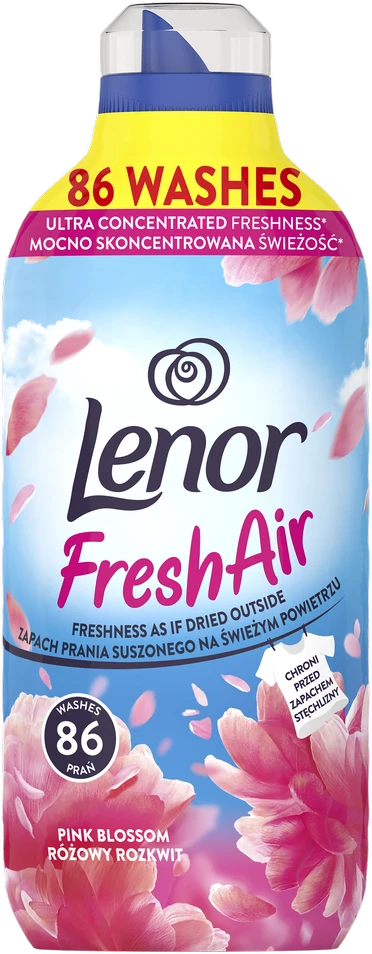 Audinių minkštiklis Lenor Rožinė Blossom 1,204 l (86 skalbimai)