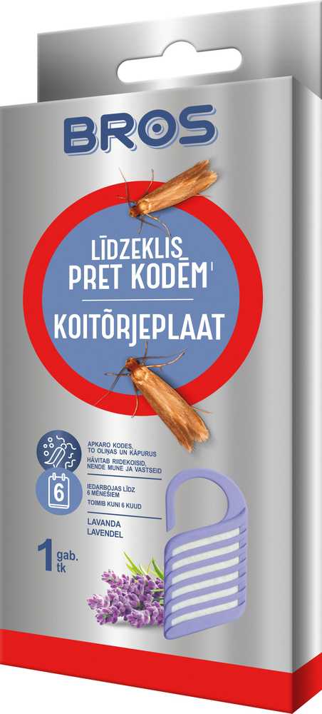Priemonė nuo kandžių Bros, levandų kvapo