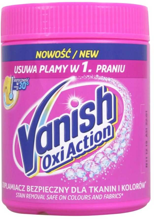 Priemonė dėmių valymui Vanish Oxi Action Rožinė 470g
