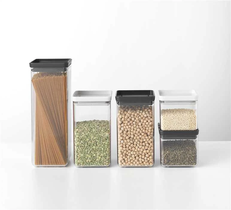 Lielapjoma produktu konteiners Brabantia 122385, 1.6 l, caurspīdīga krās./pelēka krās.
