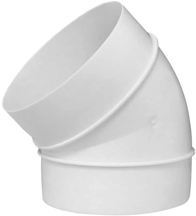 Ventiliacijos alkūnė EUROPLAST AL125-45, D125 45°