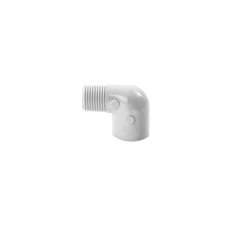 Nibco Alkūnė 410-005, PVC-U, 1/2″x90°, išor. srieg./klij. vidus