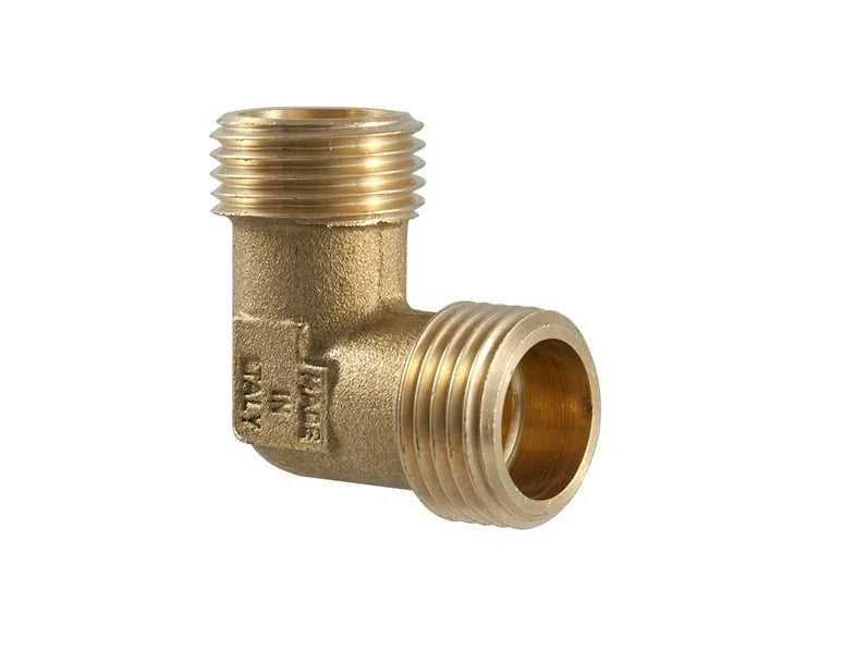 Tdm_Brass Alkūnė 212L, TDM Brass, 1/2″, 90°, išoriniai sriegiai