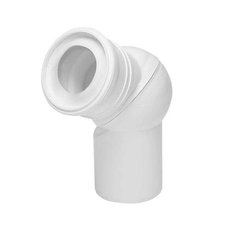 Unitazo alkūnė Tycner 671, reguliuojamoji, Ø 110 mm, balta