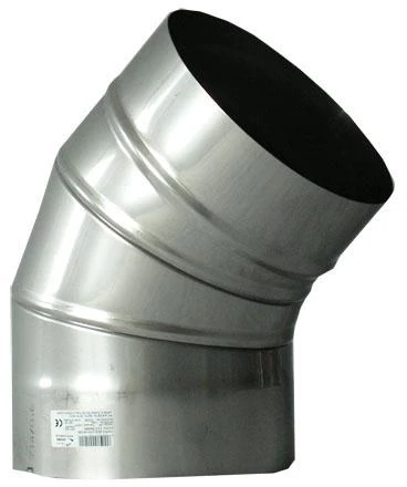 Kaminų alkūnė WADEX 115, D150 mm 45°