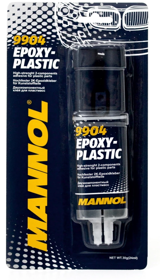 Automobilių epoksidiniai dvikomponenčiai plastiko klijai Mannol, 30 ml