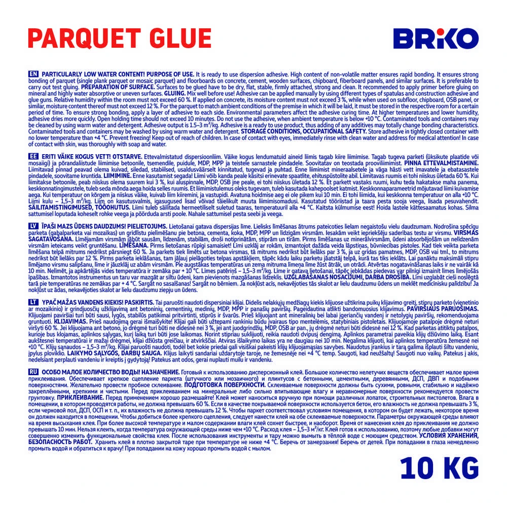 Briko PARQUET GLUE BRIKO 10 KG