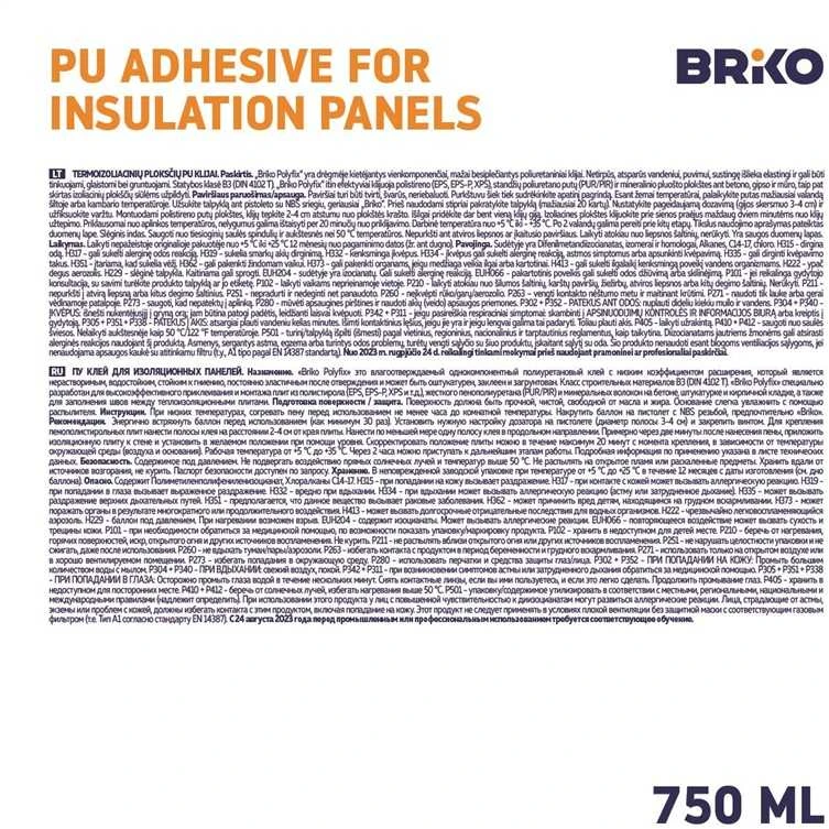 Briko POLYSTYRENE PANELS GLUE POLYFIX