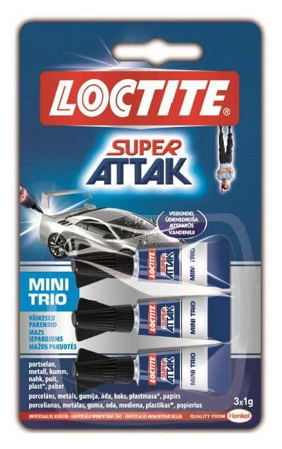 Universalūs klijai LOCTITE SUPER Bond Mini Trio, 3 g