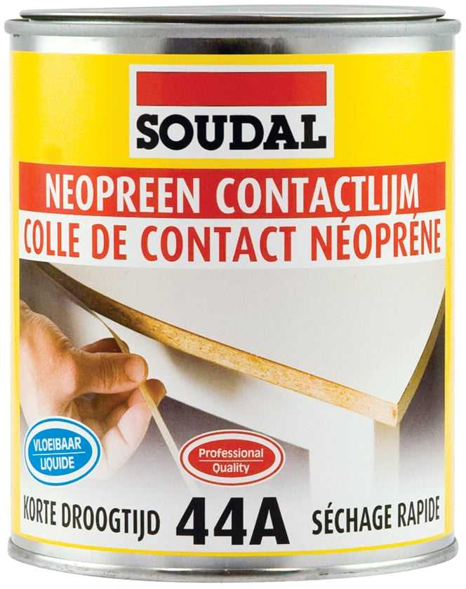 Soudal Solar Plus Flydende opløsningsmiddelbaseret neopren kontaktlim. Klar til brug. Hurtigt tørrende. Høj klæbekraft. Let at anvende. 50 ml