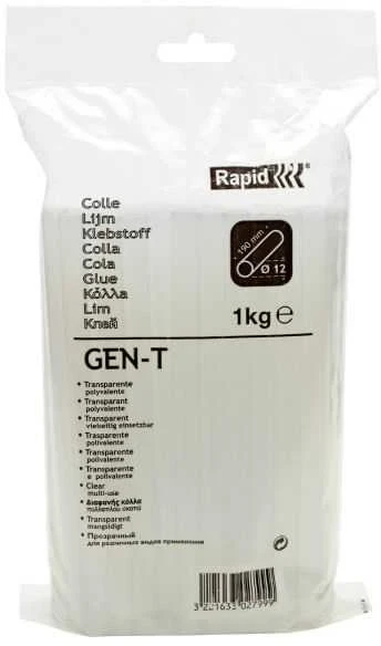 Līmes stienīši Rapid, 9.4 cm x 1.12 cm, caurspīdīga krās.