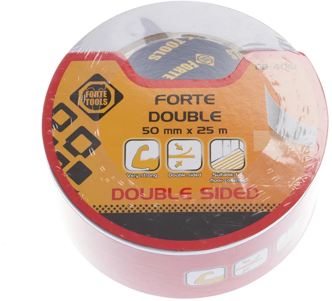 Forte Tools Dvipusė lipni juosta „Forte“, 25 m x 50 mm