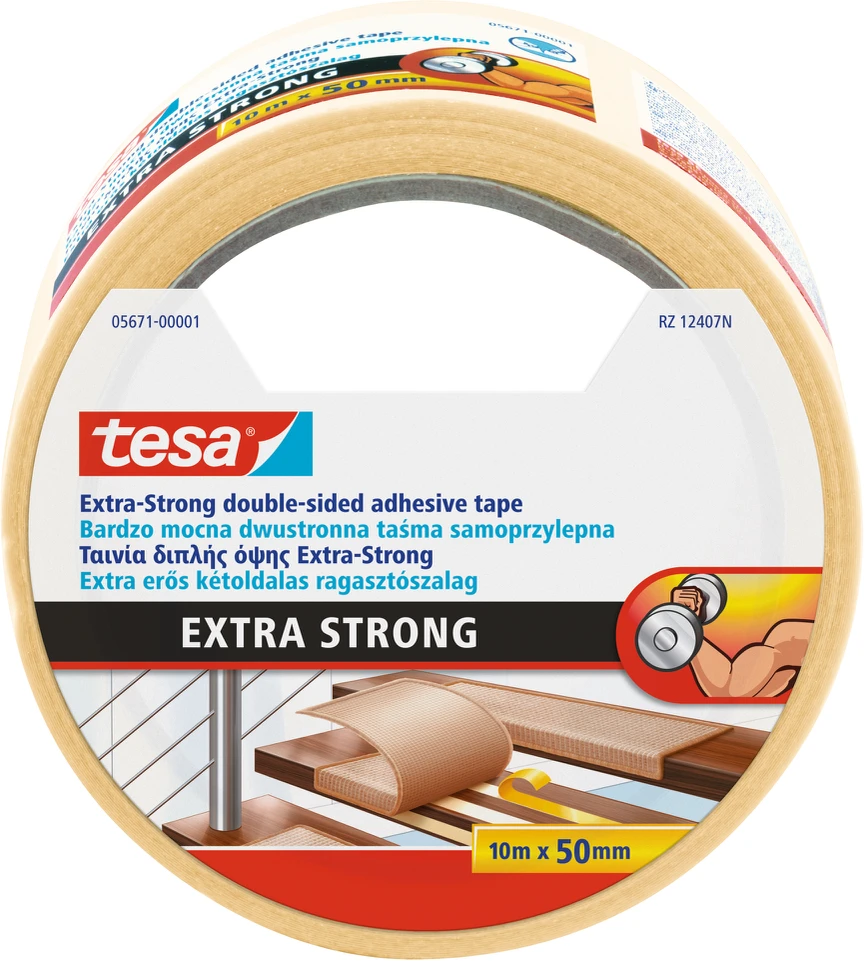 Līmlente Tesa 05671, divpusējs, 10 m x 50 mm