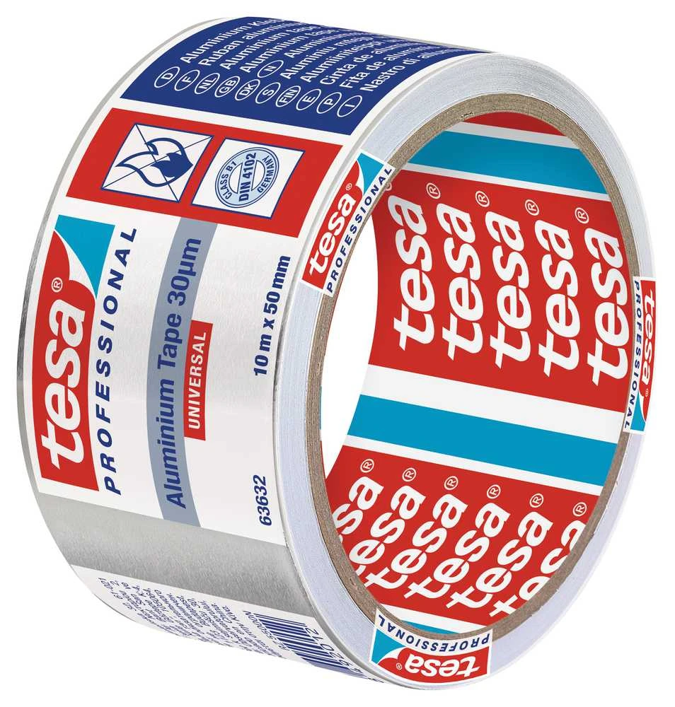 Lipni aliuminio juosta, Tesa Universal, 10 m x 50 mm