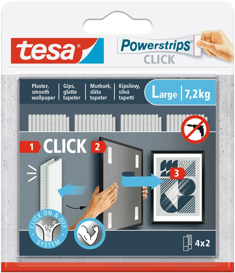 Lipni juostelė Tesa Power-Strips 77722, Dvipusė 0.085m x 2cm