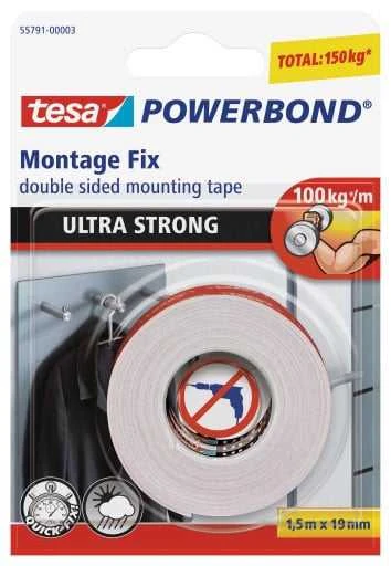 Līmlente Tesa Ultra Strong, divpusējs, 1.5 m x 19 mm