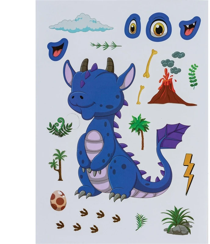 Centrum DECORATION STICKERS SET DINO 3 SHEETS