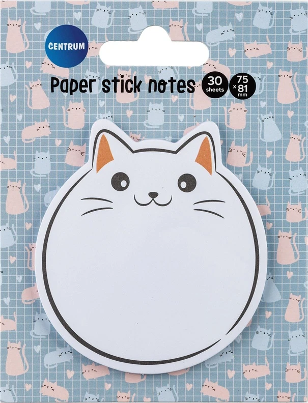 Centrum PAPER STICKY NOTES 30SH 75X81MM CUTE CAT