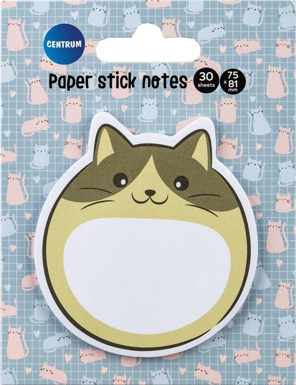 Centrum PAPER STICKY NOTES 30SH 75X81MM CUTE CAT