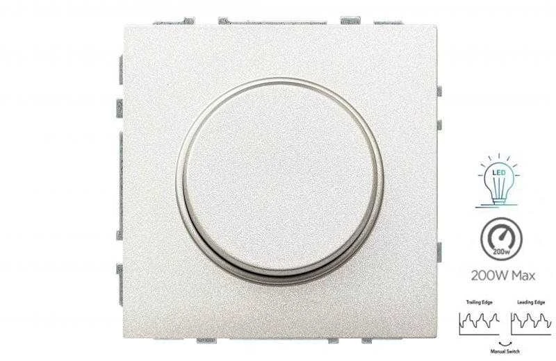 Liregus 5-200W LED šviesos ryškumo reguliatorius MODERN, be rėmelio, šampano sp.