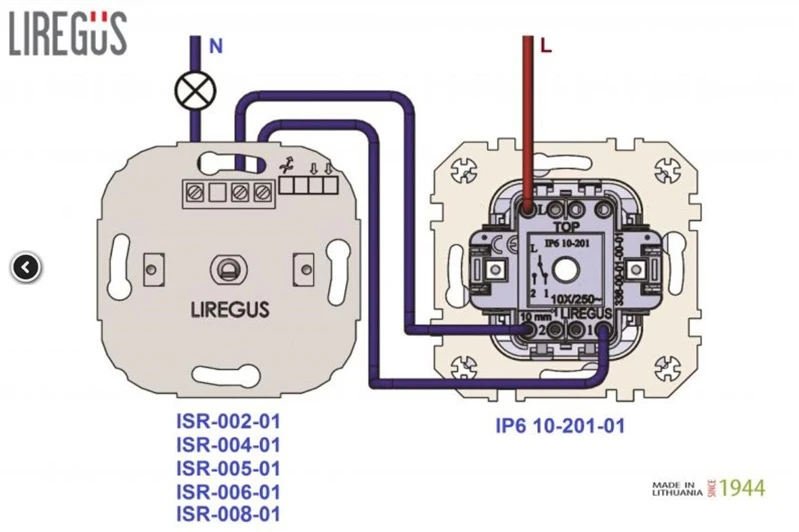Liregus 5-200W LED šviesos ryškumo reguliatorius MODERN, be rėmelio, baltos sp.