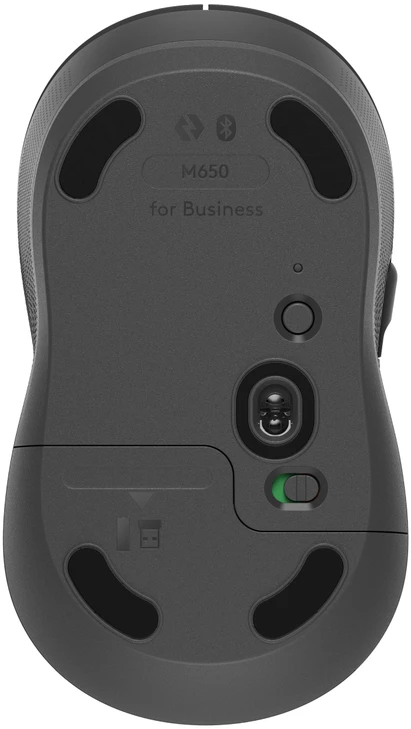 LOGITECH Signature M650 verslui pelė optinė 5 mygtukai belaidė Bluetooth 2.4 GHz Bolt USB imtuvas grafito