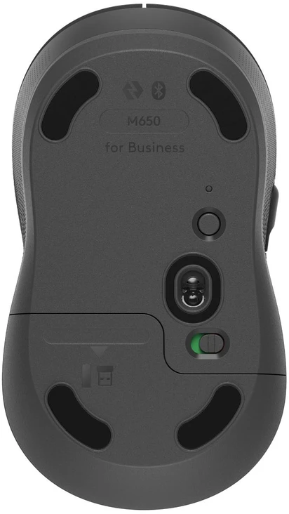 LOGITECH Signature M650 verslui pelė optinė 5 mygtukai belaidė Bluetooth 2.4 GHz Bolt USB imtuvas grafito