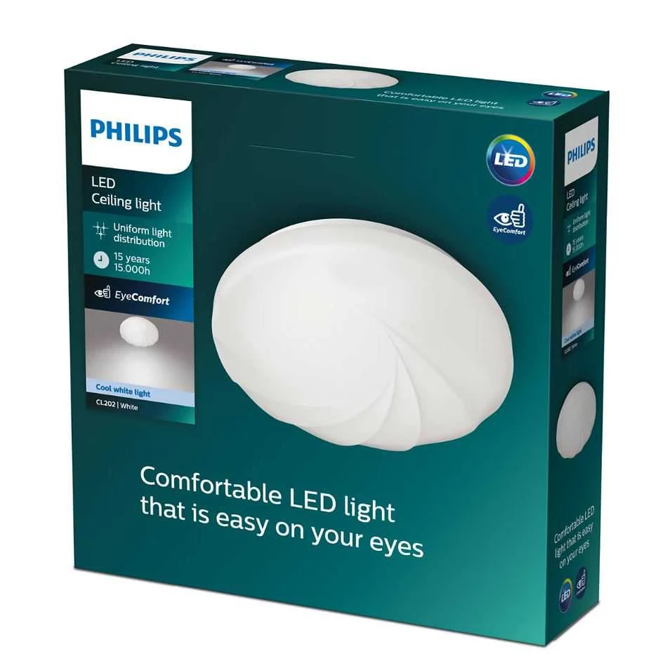 Lubinis šviestuvas Philips Shell CL202, LED, 4000 °K, 1 x 17 W
