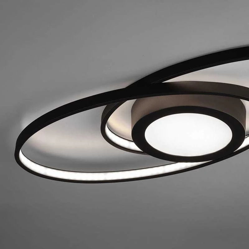 Trio antracito spalvos lubinis šviestuvas LED lubinis šviestuvas koridoriui Trio RL GALAXY R62991142
