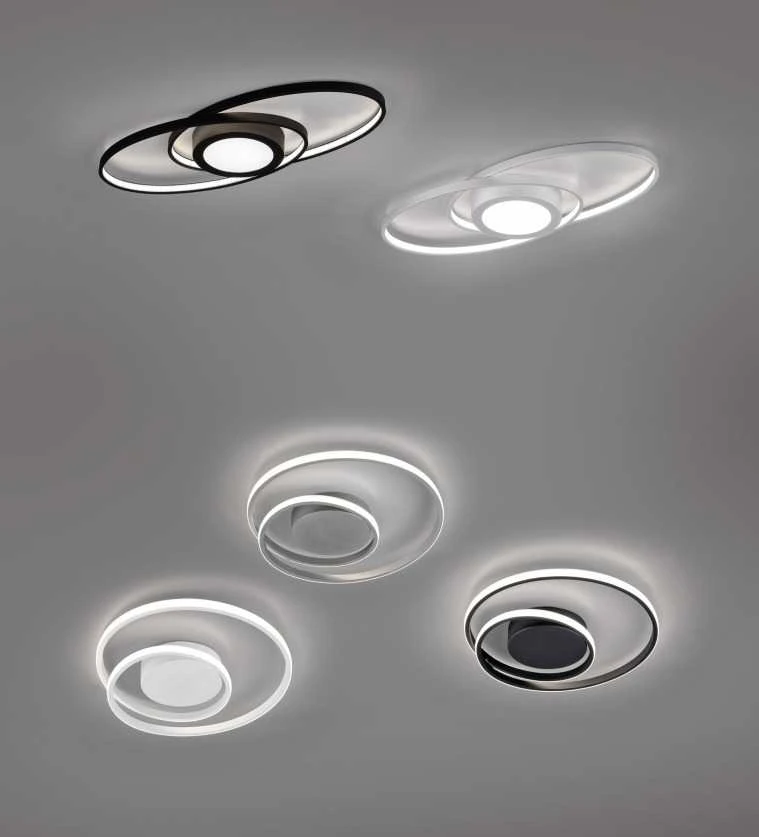 Trio antracito spalvos lubinis šviestuvas LED lubinis šviestuvas koridoriui Trio RL GALAXY R62991142