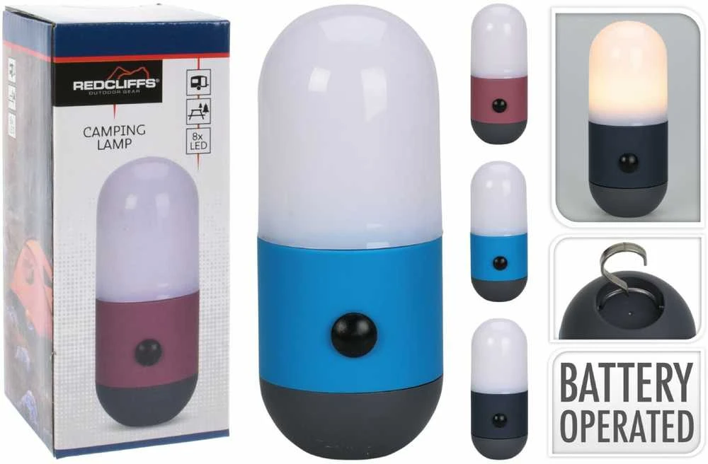 KOOPMAN Turistinis LED stovyklavimo žibintas 2 viename Redcliffs, raudona