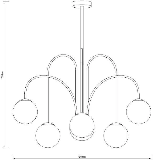 Pakabinamas šviestuvas Carruzzo Pendant light KAFF 6XE27 auksinis