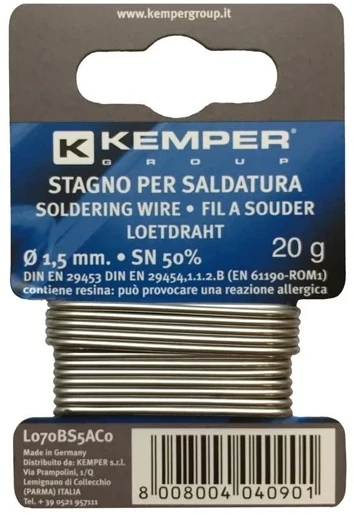 Lydmetalis Kemper SN 50%, 20 g, 1.5 mm