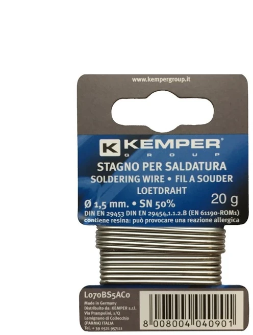 Lydmetalis Kemper SN 50%, 20 g, 1.5 mm