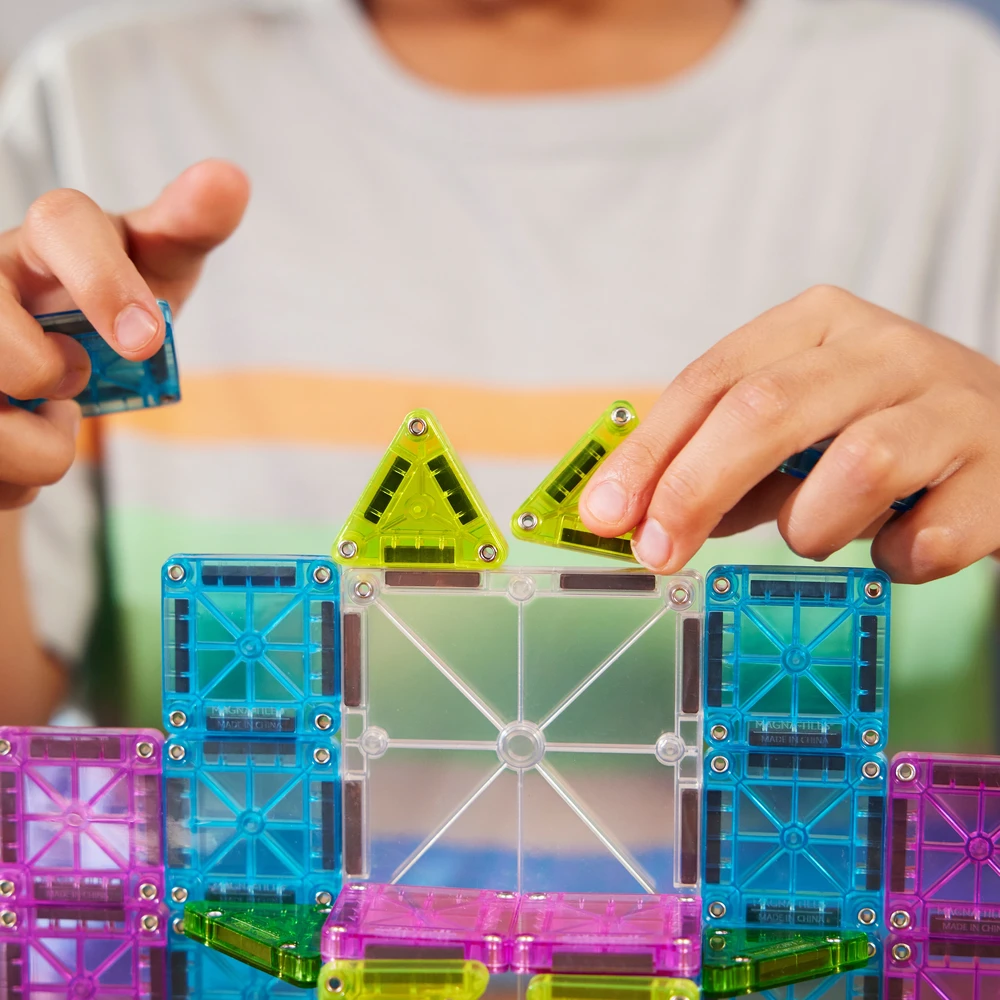 MAGNA-TILES Didelis kelioninis magnetinis konstruktorius „Micromags“, 55 det.