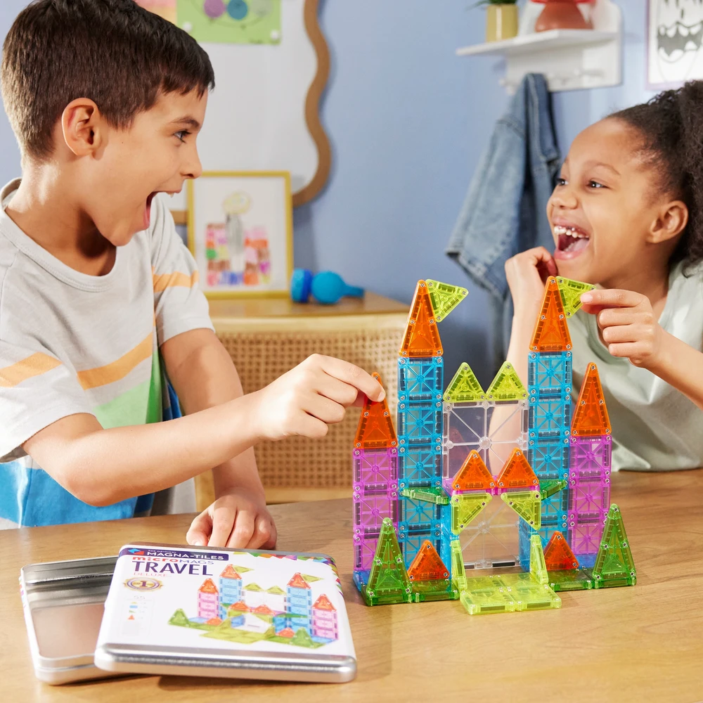 MAGNA-TILES Didelis kelioninis magnetinis konstruktorius „Micromags“, 55 det.