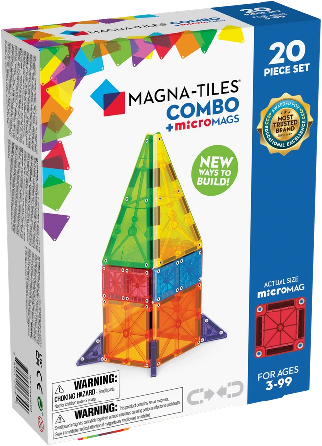 MAGNA-TILES MICROMAGS Konstruktorius „Combo“, 20 det.