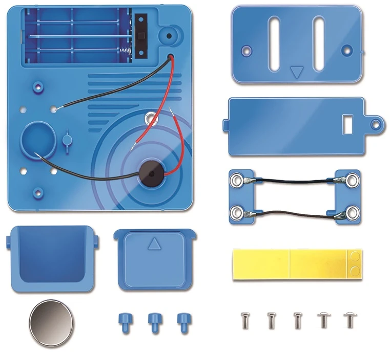 Magnetinis žaislas 4M KidzLabs Magnetic Intruder Alarm, mėlyna sp.