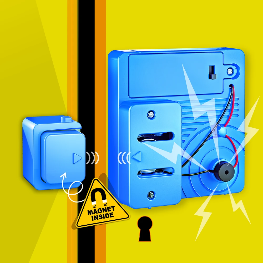 Magnetinis žaislas 4M KidzLabs Magnetic Intruder Alarm, mėlyna sp.