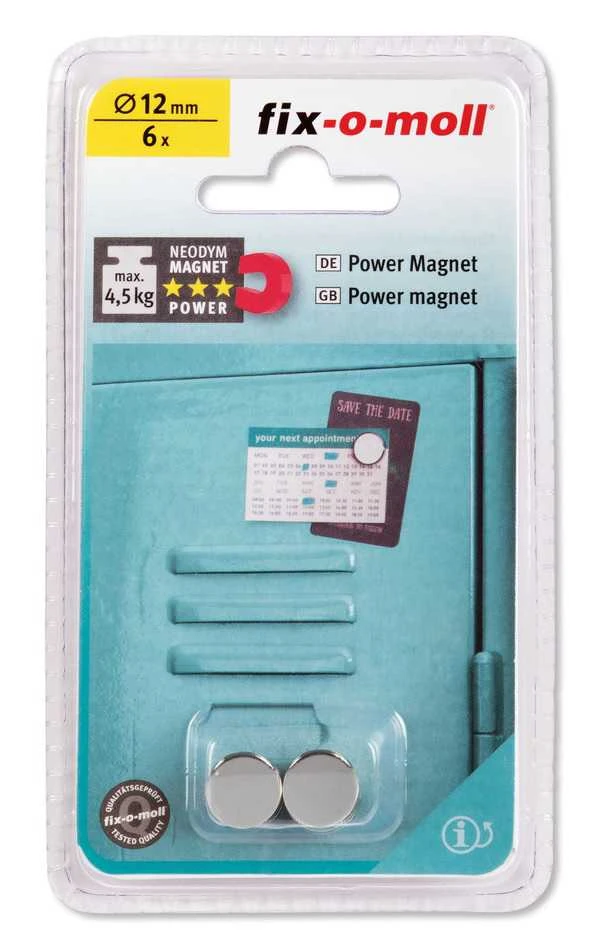 Magnetas Fix-O-Moll 3562812, pilkas, 6 vnt.