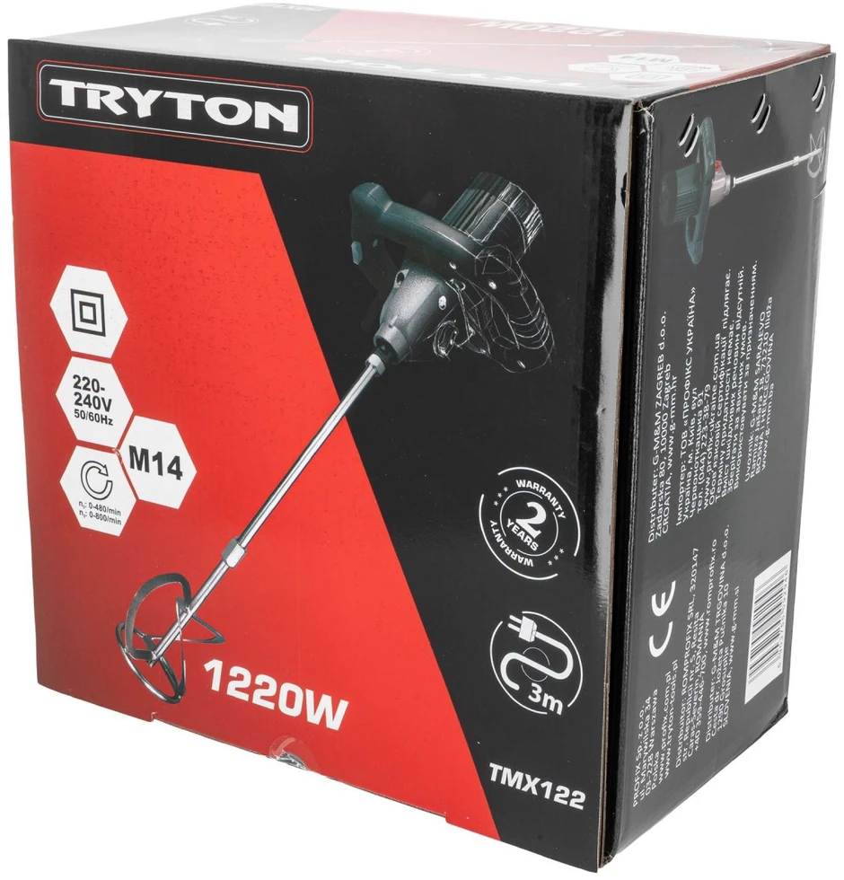 Dažų mikseris Tryton M14 1220W