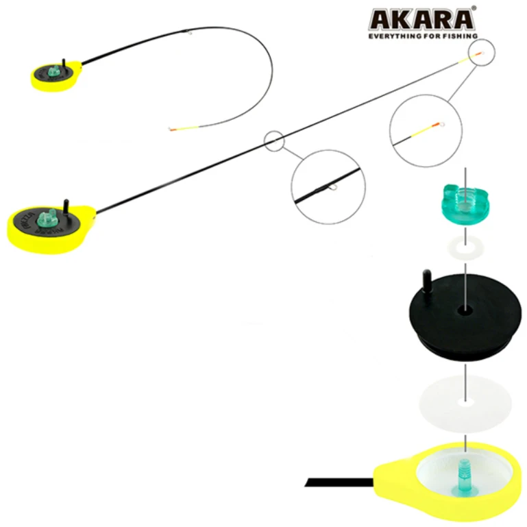 Meškerėle Žieminė Akara SPS-R, 33 cm. Geltona, Testas 0.7-2.8 g.