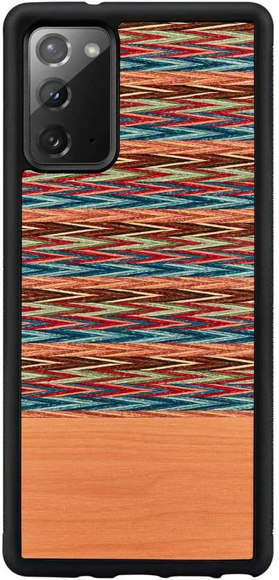 MAN&WOOD dėklas skirtas Galaxy Note 20 browny check juodos spalvos