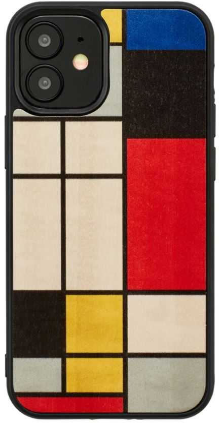 Dėklas MAN&WOOD case for iPhone 12 mini mondrian wood juodas