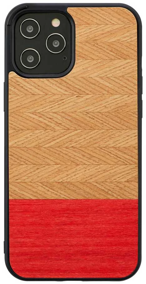 MAN&WOOD dėklas skirtas Apple iPhone 12 Pro Max herringbone azalea juodos spalvos