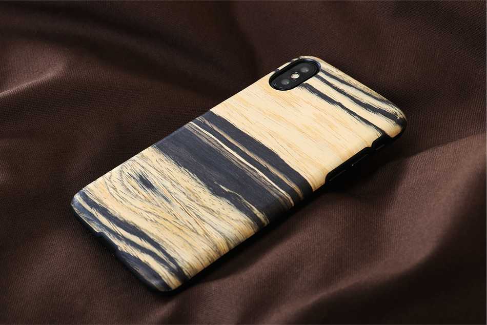 MAN Telefono dėklas iPhone X/XS, baltas juodmedis